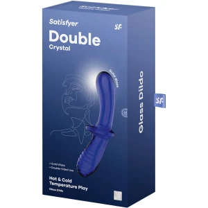 SATISFYER - PODWOJNY KRYSZTALOWY DILDO PRZEZROCZYSTY